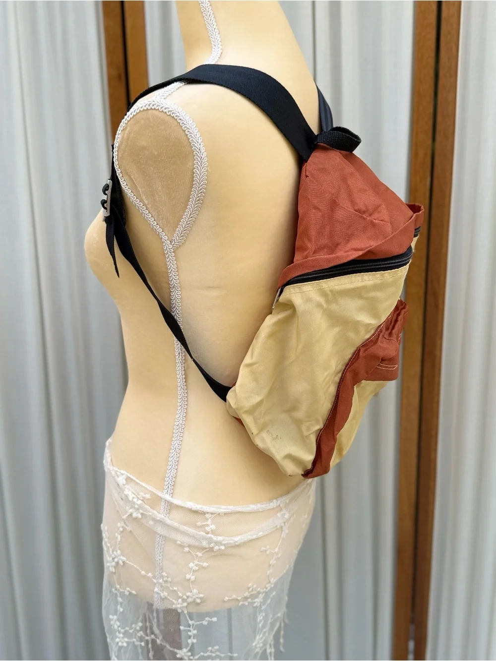 Two-Tone Rust & Tan Mini Backpack